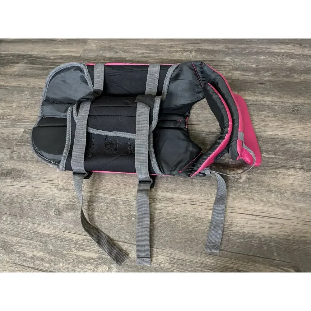 Outward Hound Pink Dog Life Jacket Size M Adjustable Girth & Neck Handles